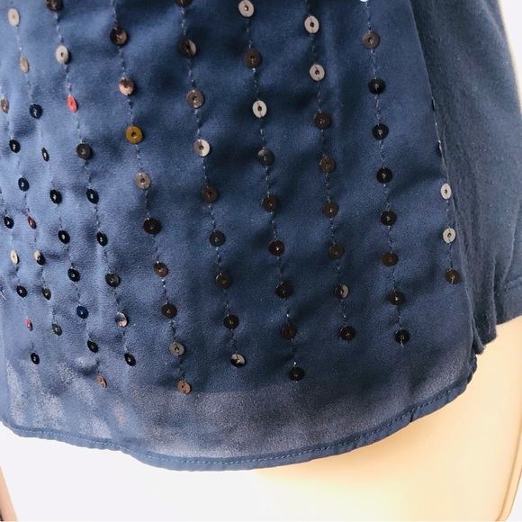 The Limited Navy Sequin Tank Top - Picture 5 of 16